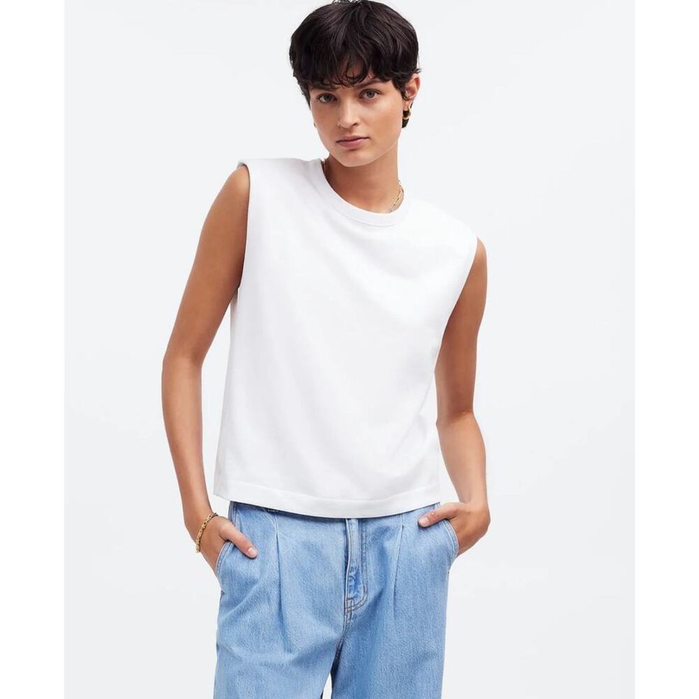 NWOT Madewell Structured Muscle Tee In White Size Small